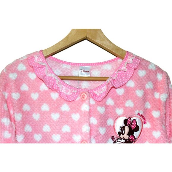 nwt DISNEY Retro Minnie Mouse Fuzzy Pajama Set - Cozy Loungewear *Deadstock* - Picture 5 of 14